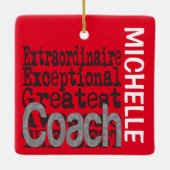 Coach Extraordinaire CUSTOM Ceramic Ornamed Keramisch Ornament (Achterkant)