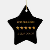 Coach Five Star Award kerstversiering Keramisch Ornament (Rechts)