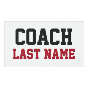 Coach Gepersonaliseerde Achternaam Naambadge