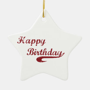 Coach Happy Birthday Large Grunge Baseball, Sport Keramisch Ornament
