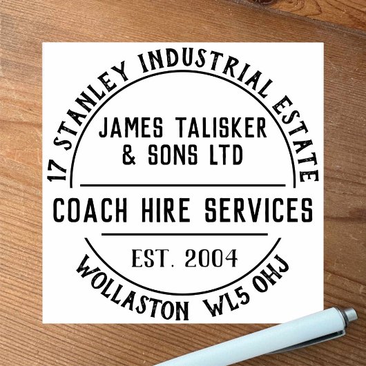 Coach Hire Services Rubber Stempel