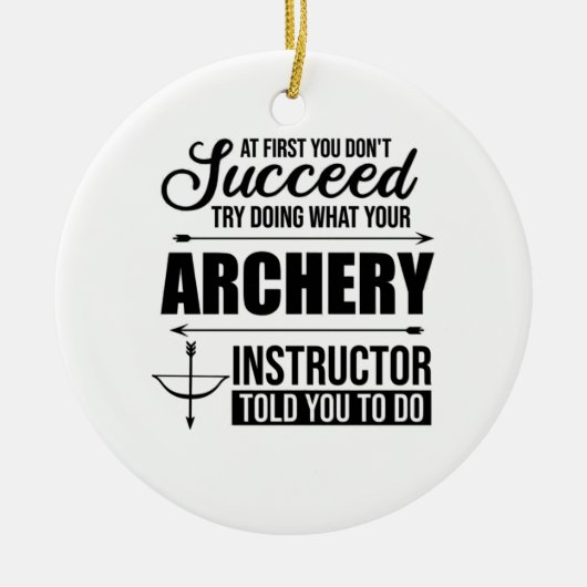Coach instructeur Archery Keramisch Ornament (Voorkant)