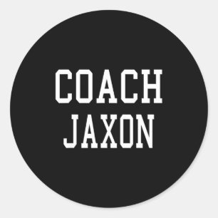 Coach Jaxon Custom Voetbal Voetbal Honkbal Team T Ronde Sticker
