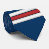 Coach Jersey Stripes Red White en Blue Team Stropdas (Opgerold)