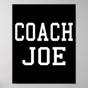 Coach Joe Custom Voetbal Voetbal Honkbal Team T S Poster