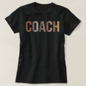 Coach Leopard-waardering Funny Apparel voor vrouwe T-shirt (Design voorkant)