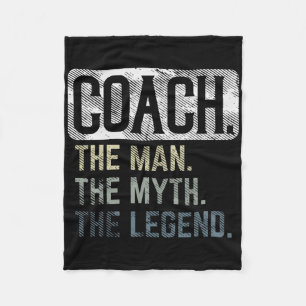 Coach Man Myth Legend Bysketbyll PE Voetbal Fleece Deken