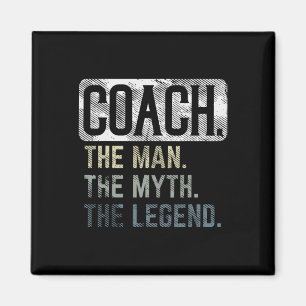 Coach Man Myth Legend Bysketbyll PE Voetbal Magneet