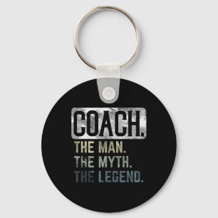 Coach Man Mythe Legende Bysketbyll Pe Voetbal Sleutelhanger