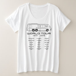  Coach Motorhome World Tour Grote Maat T-shirt