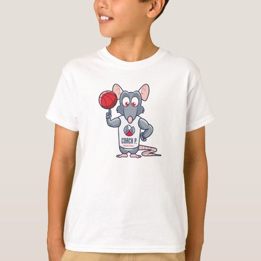 Coach P Basketball Gym Rat T-Shirt - Blanc (Devant)