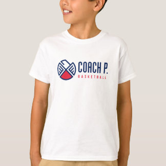 Coach P Basketball T-Shirt White - KINDER - DriFit
