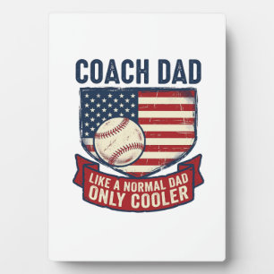 Coach Papa Honkbal Patriottisch Vintage T-Shirt On Fotoplaat