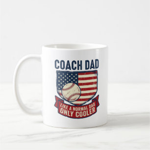 Coach Papa Honkbal Patriottisch Vintage T-Shirt On Koffiemok