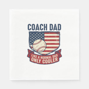 Coach Papa Honkbal Patriottisch Vintage T-Shirt On Servet