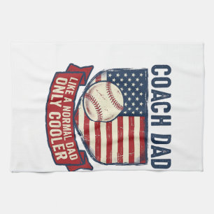 Coach Papa Honkbal Patriottisch Vintage T-Shirt On Theedoek