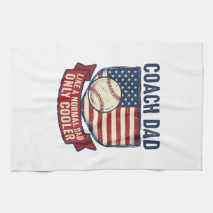 Coach Papa Honkbal Patriottisch Vintage T-Shirt On Theedoek