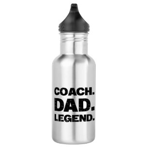 Coach Papa Legende Grappig Sport Vader Cadeau Waterfles
