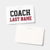 Coach - Persoonlijke achternaam Badge (Front & Back)