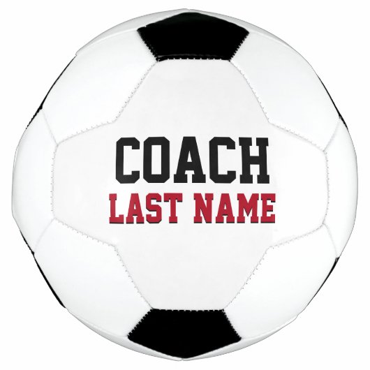 Coach - Persoonlijke achternaam Voetbal (Voorkant)