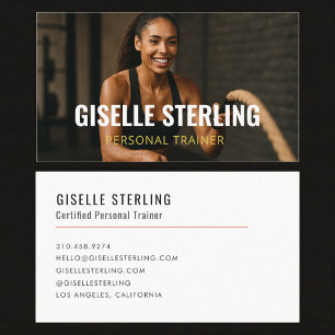 Coach Persoonlijke Trainer Fitness Foto Visitekaartje