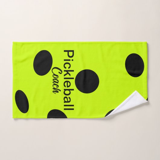 Coach Pickleball Jaune (Serviette à main)