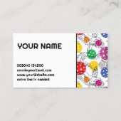 Coach Pickleball parrots en pickeballen Visitekaartje (Achterkant)