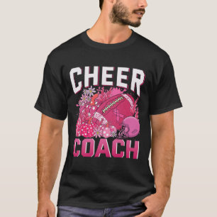 Coach Pink Ribbon Football Borstkanker Bewustzijn T-shirt