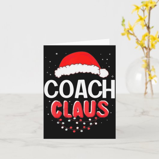 Coach Santa Claus Christmas Matching Costume Kaart (Gele Bloem)