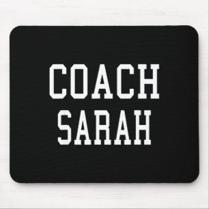 Coach Sarah Custom Voetbal Voetbal Honkbal Team T Muismat