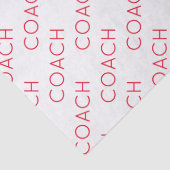 Coach School Sport Team Kleuren Modern Fun Tissuepapier (Detail)