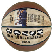 Coach Silhouette Team Player Namen en Foto Basketbal (Voorkant)