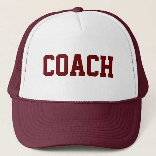 COACH Trucker Hat {Maroon} Pet (Voorkant)