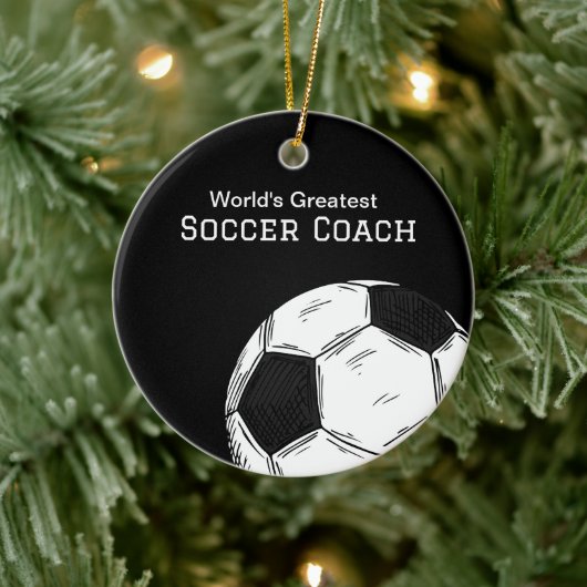 Coach Voetbal kerstversiering Keramisch Ornament (Boom)