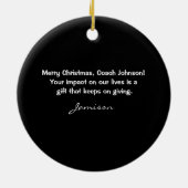 Coach Voetbal kerstversiering Keramisch Ornament (Achterkant)