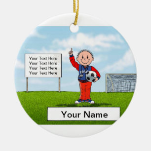Coach, Voetbal - Mannelijk Keramisch Ornament