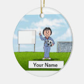 Coach, Voetbal - Vrouw Keramisch Ornament (Links)