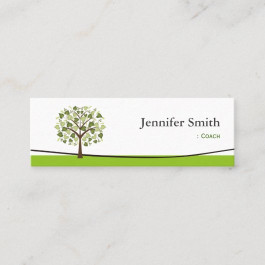 Coach - Wishingstructuur van het hart Mini Visitekaartje (Voorkant)