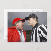 Coach Yelling bij Referee Briefkaart (Voorkant / Achterkant)