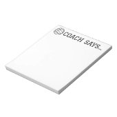 Coach zegt volleybal Notitieblok 5.5 "x 6" (Gedraaid)