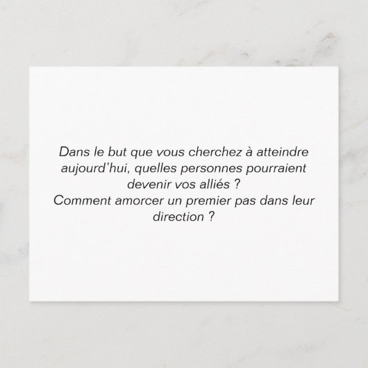 Coaching Card "A Multi on Game a Superior" Briefkaart (Achterkant)