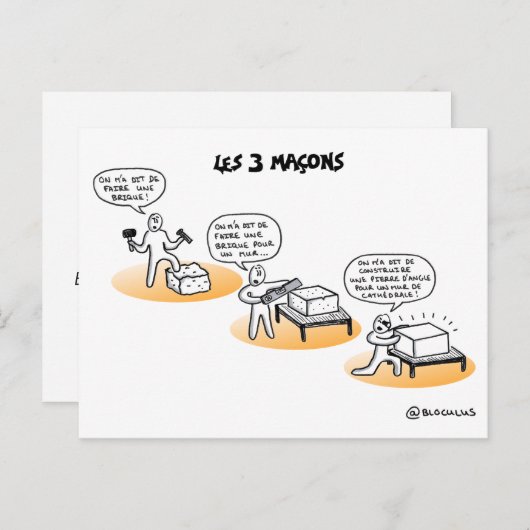 Coaching carte : "Les 3 maçons" (Devant / Derrière)