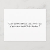Coaching Carte "Loi de Pareto" (Dos)
