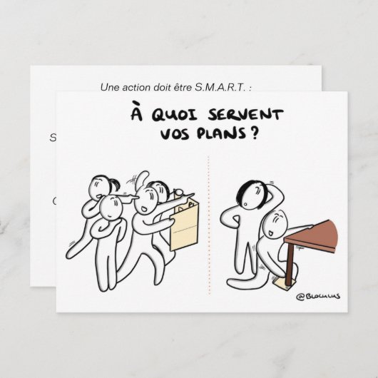 Coachingkaart "Actieplannen S.U.P.E.R." Briefkaart (Voorkant / Achterkant)