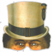 Coachman - Autocollant Vintage de Masque Victorien (Devant)