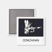 "Coachman" Fly Fishing Art Aimant (Recto/Verso)
