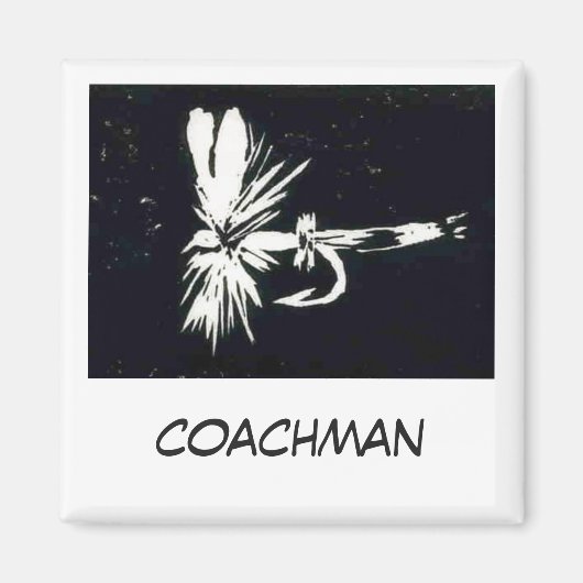 "Coachman" Fly Fishing Art Aimant (Devant)