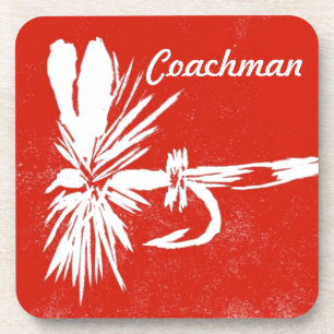 "Coachman on Red" Natte Onderzetter