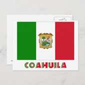 Coahuila Unofficiale vlag Briefkaart (Voorkant / Achterkant)