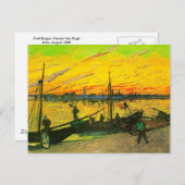 Coal Barges Van Gogh Fine Art. Briefkaart (Voorkant / Achterkant)